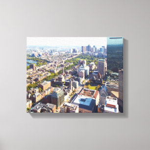 Aerial view of Boston Canvas Print