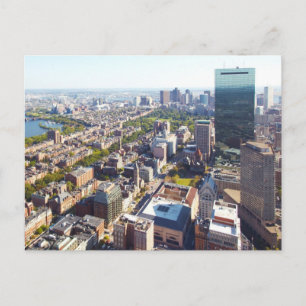 Aerial view of Boston Postcard