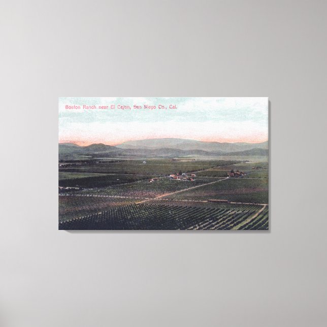 Aerial View of Boston Ranch in San Diego County Canvas Print (Front)