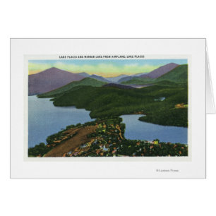 Aerial View of Both Lake Placid & Mirror Lake