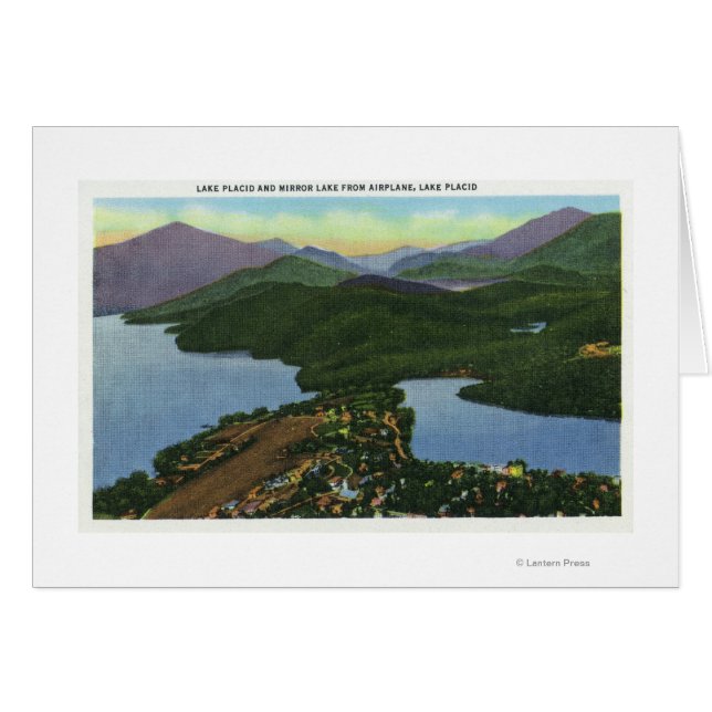 Aerial View of Both Lake Placid & Mirror Lake (Front Horizontal)
