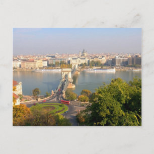Aerial View of Budapest, Hungary Postcard