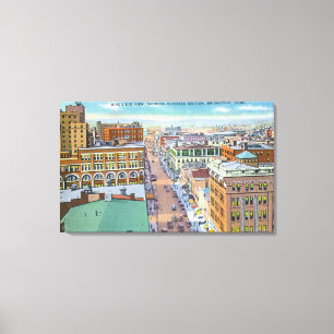 Aerial View of Business Section of the City Canvas Print