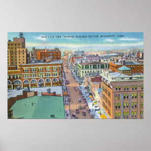 Aerial View of Business Section of the City Poster