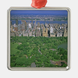Aerial view of Central Park and the west side Metal Tree Decoration