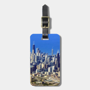 Aerial view of Chicago Downtown with Lake Luggage Tag