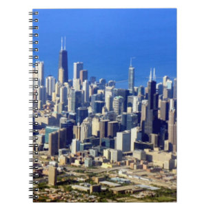 Aerial view of Chicago Downtown with Lake Notebook