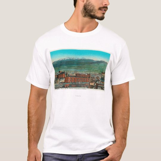 Aerial View of City and Highland Mountain T-Shirt