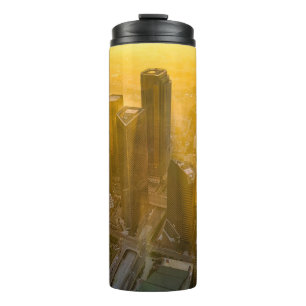 AERIAL VIEW OF CITY BUILDINGS DURING DAYTIME THERMAL TUMBLER
