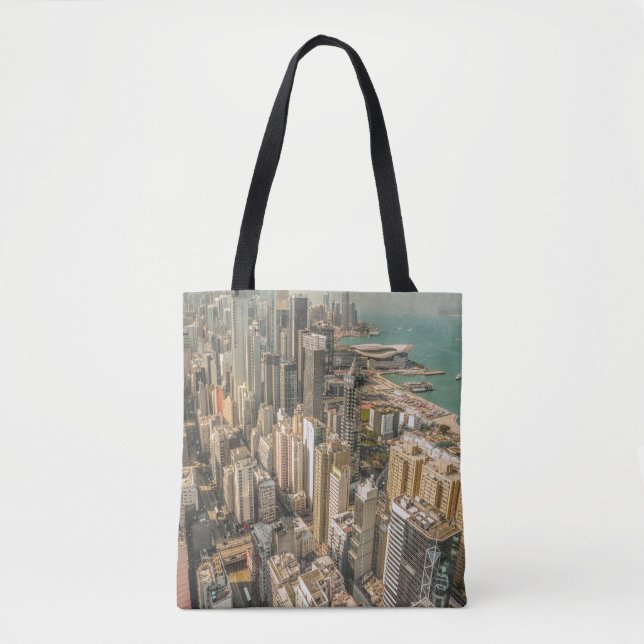 AERIAL VIEW OF CITY BUILDINGS TOTE BAG (Front)