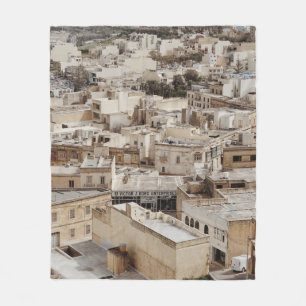 AERIAL VIEW OF CITY DURING DAYTIME FLEECE BLANKET