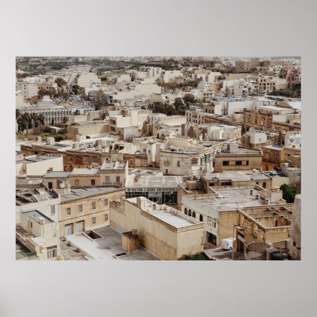 AERIAL VIEW OF CITY DURING DAYTIME POSTER (Front)