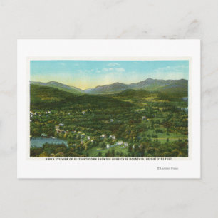 Aerial View of City with Hurrican Mountain Postcard