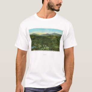 Aerial View of City with Hurrican Mountain T-Shirt