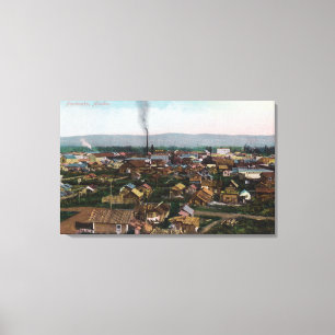 Aerial View of CityFairbanks, AK Canvas Print
