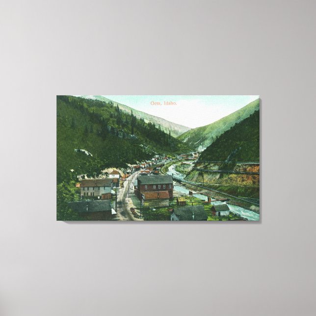 Aerial View of CityGem, ID Canvas Print (Front)