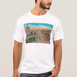 Aerial View of CityOakland, CA T-Shirt