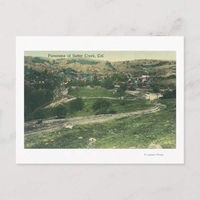 Aerial View of CitySutter Creek, CA Postcard (Front)