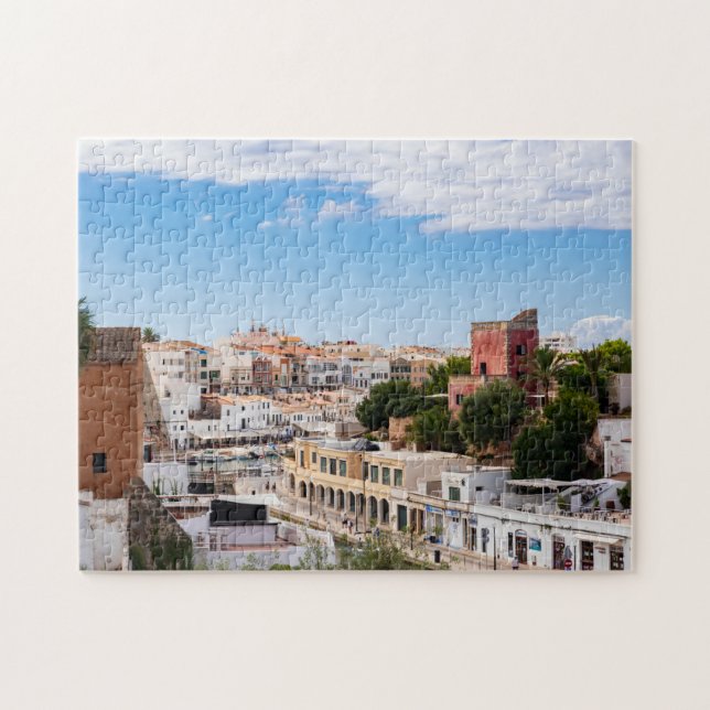 Aerial view of Ciutadella port and city - Menorca Jigsaw Puzzle (Horizontal)