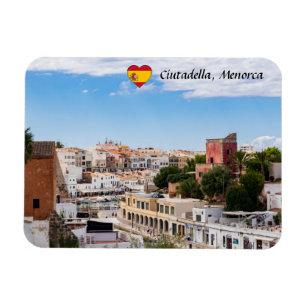 Aerial view of Ciutadella port and city - Menorca Magnet