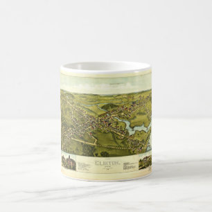Aerial View of Clinton, Connecticut (1881) Coffee Mug