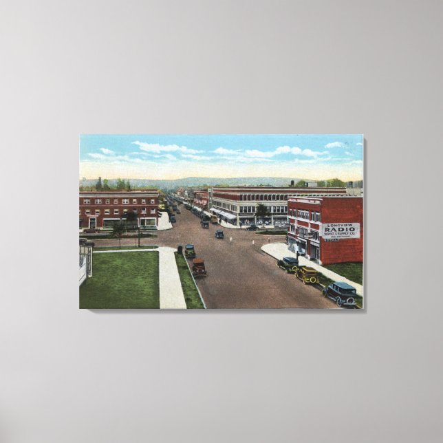 Aerial View of Commerce Avenue Canvas Print (Front)