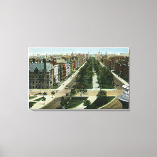 Aerial View of Commonwealth Avenue Canvas Print