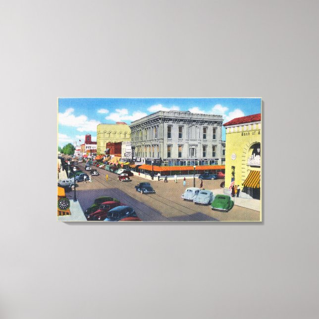 Aerial View of D Street Canvas Print (Front)