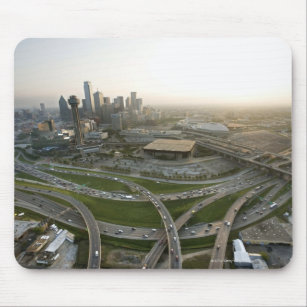 Aerial view of downtown Dallas, Texas Mouse Mat