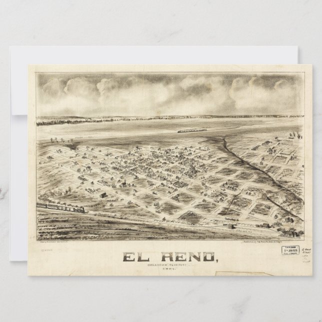 Aerial View of El Reno, Oklahoma (1891) (Front)