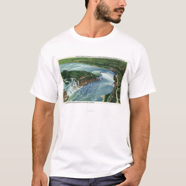 Aerial View of Entire Niagara Falls 2 T-Shirt (Front)