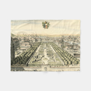 Aerial View of Formal Garden by Eric Dahlbergh Fleece Blanket