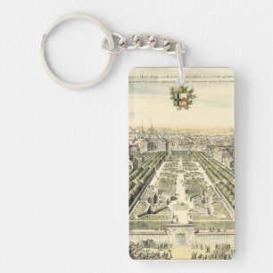 Aerial View of Formal Garden by Eric Dahlbergh Key Ring