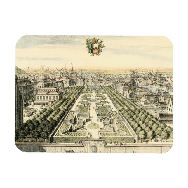 Aerial View of Formal Garden by Eric Dahlbergh Magnet (Horizontal)