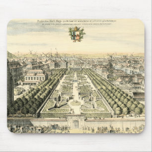 Aerial View of Formal Garden by Eric Dahlbergh Mouse Mat