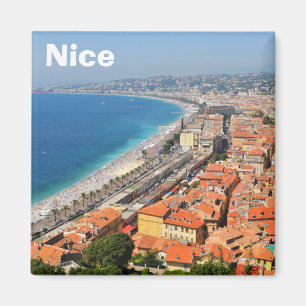 Aerial view of French Riviera in Nice, France Magnet