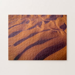 Aerial View of Golden Orange Desert Sand Dunes Jigsaw Puzzle
