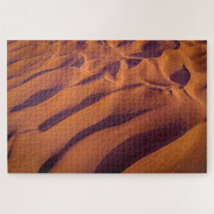 Aerial View of Golden Orange Desert Sand Dunes Jigsaw Puzzle