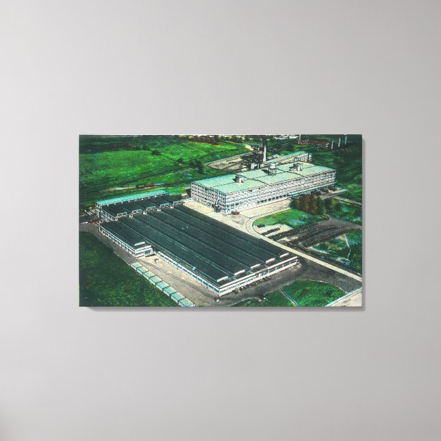 Aerial View of Goodyear-Zeppelin Fabrication Canvas Print (Front)
