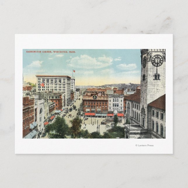 Aerial View of Harrington Corner Postcard (Front)