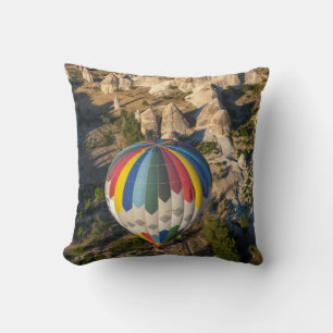Aerial View Of Hot Air Balloons, Cappadocia Cushion