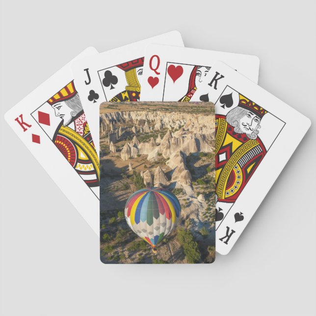 Aerial View Of Hot Air Balloons, Cappadocia Playing Cards (Back)