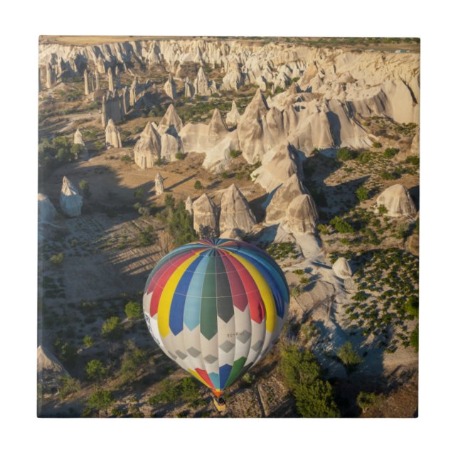 Aerial View Of Hot Air Balloons, Cappadocia Tile (Front)