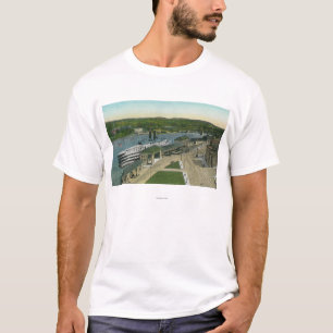 Aerial View of Hudson Navigation Dock T-Shirt
