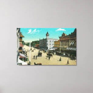 Aerial View of I StreetModesto, CA Canvas Print