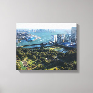 Aerial View of Japanese Garden Canvas Print
