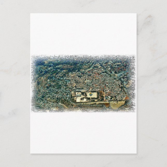 Aerial View of Jerusalem Postcard (Front)