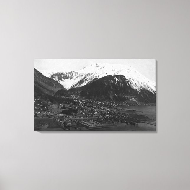 Aerial View of Juneau, Alaska Photograph Canvas Print (Front)