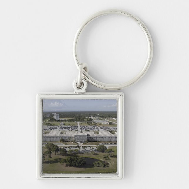 Aerial view of Kennedy Space Centre Key Ring (Front)