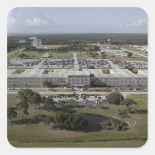 Aerial view of Kennedy Space Centre Square Sticker